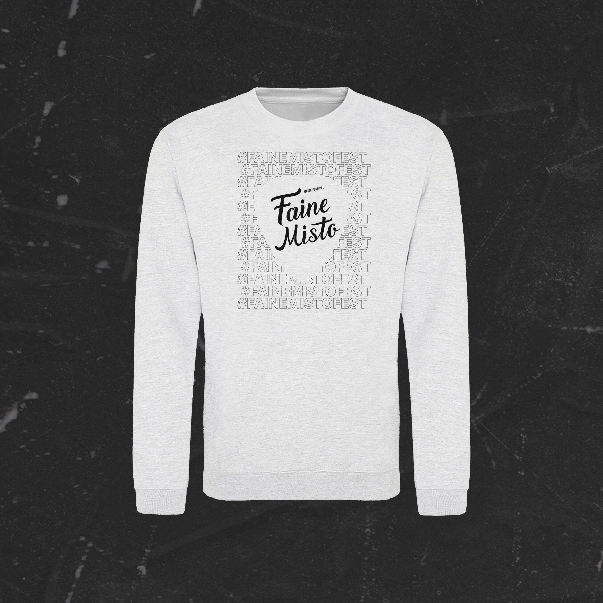 Hoodie-s-Pattern-white СВІТШОТ FAINE MISTO 2019 – LOGO - Зображення 1